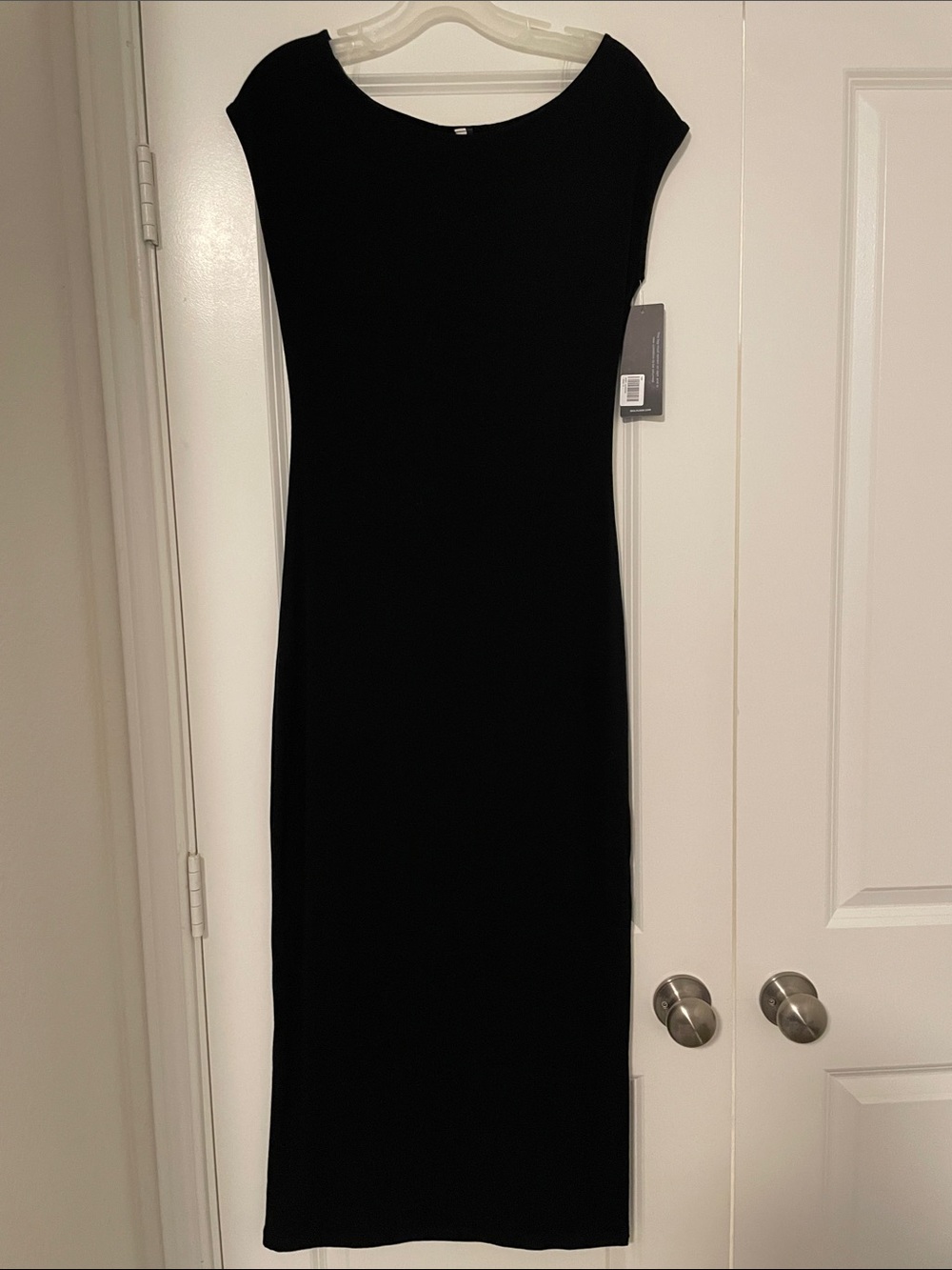 NWT BE COOL Los Angeles Black Heavy Jersey Maxi Dress size S